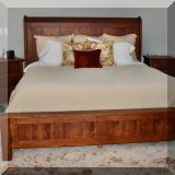 F27. Daniel's Amish Lewiston king sleigh bed. 60”h 